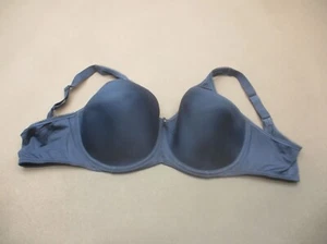 40DD Wacoal Womens Gray Satin Lined Underwire Wide Strap Back Close Demi Bra 3K - Picture 1 of 8