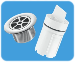 70mm Shower Drain Top Waste Chrome Plated ABS with Short Hair Trap Dip Tube STW - Picture 1 of 3