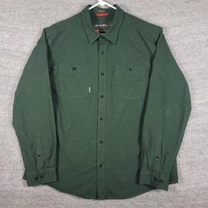 Camisa Eddie Bauer Hombre XL Verde MONTAÑA OPS Franela Manga Larga Exterior Resistente - Imagen 1 de 11