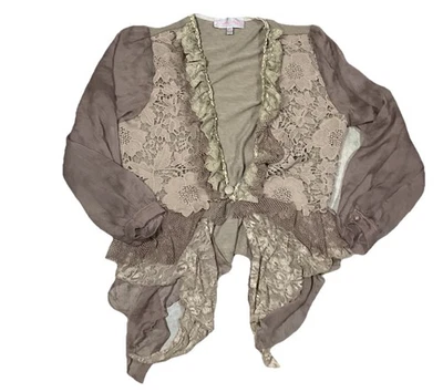 pretty angel cardigan Size Medium Neutral Tones Lace Girly Boho Magical - Image 1 of 4