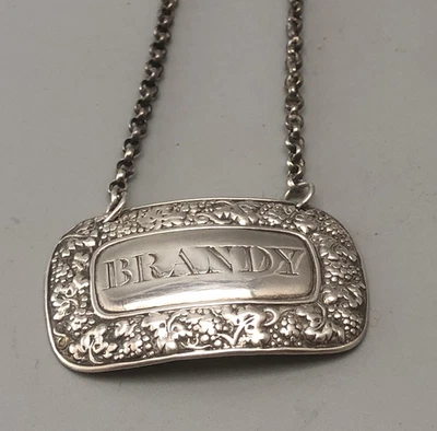 Marca de vino de plata George III Brandy John Thropp Birmingham 1826 BEZX Foto 1 de 3
