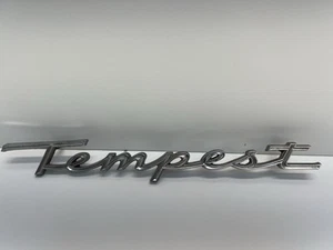 1965 Pontiac TEMPEST Script Car 11” Emblem Badge Nameplate Logo OEM Vintage - Picture 1 of 11