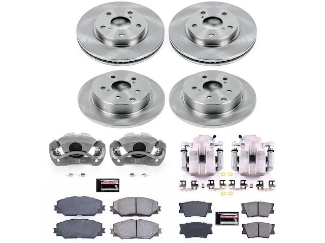 Kit de pastilha de freio dianteiro e traseiro e rotor para 2011-2018 Toyota RAV4 2012 CB235RJ - Imagem 1 de 1