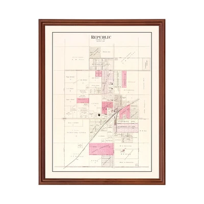 Antiguo mapa de la República, MO 1904 - Arte vintage de la República de Missouri Foto 1 de 4