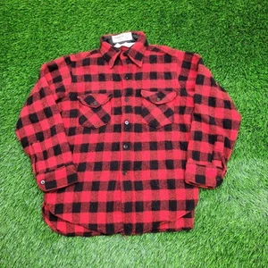 Vintage 80s Woolrich Wool Plaid Jacket Womens M/L 19x26 USA - Picture 1 of 12
