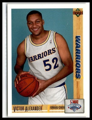 Victor Alexander 1991-92 Upper Deck #10b RC Rookie Golden State Warriors - Image 1 of 2