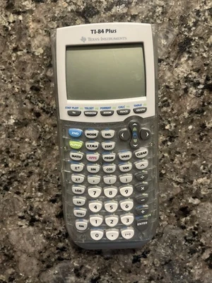 Texas Instruments TI-84 Plus Graphing Calculator Clear Glitter Transparent Good - Image 1 of 4