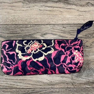 Vera Bradley Katalina Pink Cosmetic Makeup Bag Travel Floral Zip NWOT - Picture 1 of 4