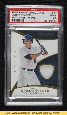 2015 帕尼尼纯洁色板 56/99 Corey Seager #67 PSA 7.5 阅读 0qo1 — 第 1/3 张图片