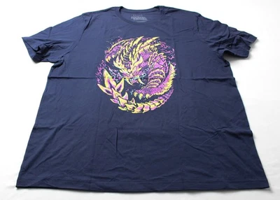 Monster Hunter унисекс взрослых короткий рукав ворота графический футболка CL8 синий размер 2XL - Изображение 1 из 4