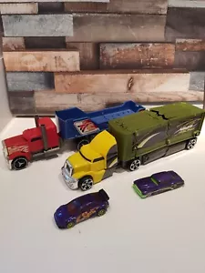 Paquete de vagones de camión Hotwheels Transporters - Imagen 1 de 8