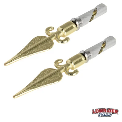 OG Lowrider Classic Spear Arrow Bar Ends (1-Pair) Gold