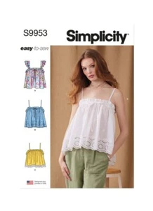 Top da miss Simplicity Easy CUCIRE PATTERN S9953 taglie 4-12 o 14-22 - Foto 1 di 8