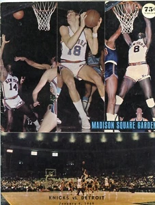 1968-69 New York Knicks Program vs. Detroit Pistons 1.4.69 NBA - Bild 1 von 1