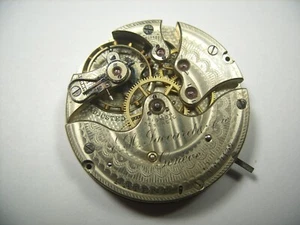 Jaccard E.H.Pocket watch movement and Dial ,echappement a ancre,for repair - Picture 1 of 12