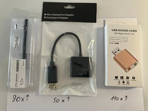 HP M83354-001 Original Pro Slim Pen / displayport adapter / usb sound card HIFI - Afbeelding 1 van 21