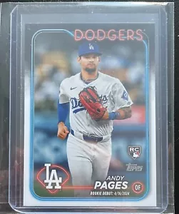 Andy Pages Rookie Debut Card US108 - 2024 Topps Baseball Update Series - Picture 1 of 2