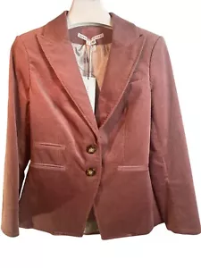 Chaqueta Blazer Veronica Barba Mujer Talla 0 Pana Dickey Malva Ajuste A Medida - Imagen 1 de 14