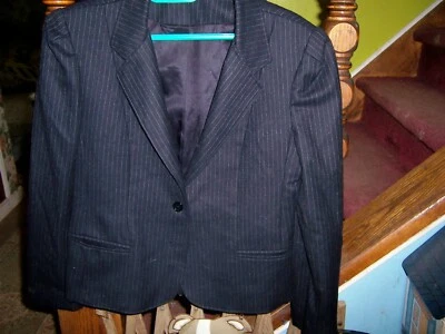 Traje Falda LARRY LEVINE (NY) Dos Piezas Negro Rayas - TALLA 11/12 Foto 1 de 3