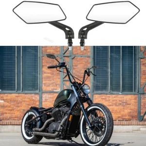 Pair For Honda Shadow VLX 600 Sabre 1100 Black Motorcycle Rearview Side Mirrors - Picture 1 of 17