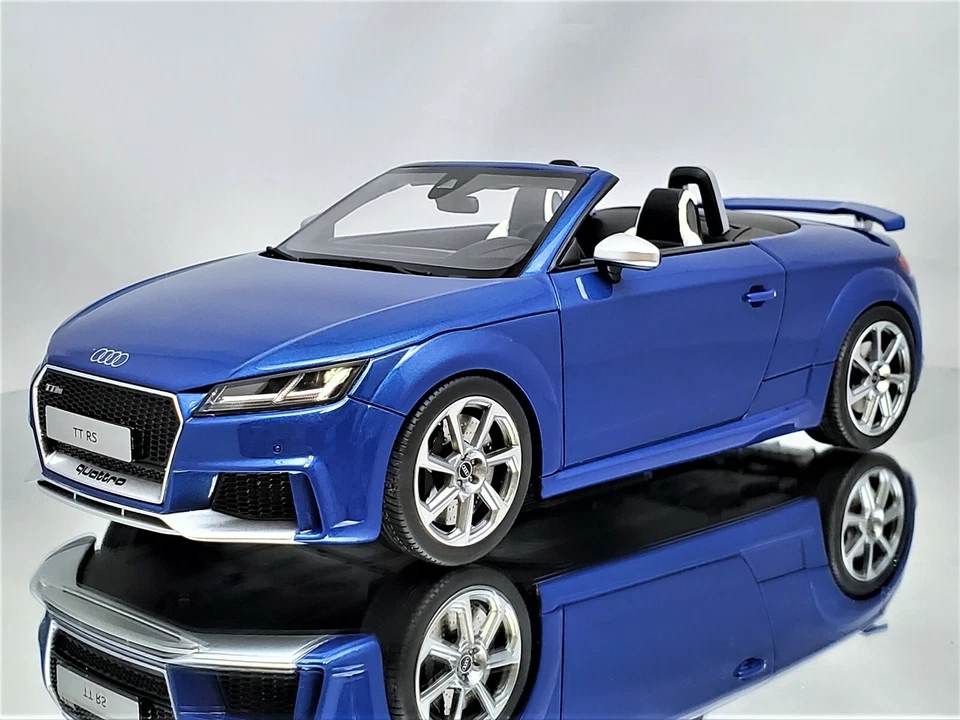 GT Spirit AUDI TT RS Quattro Roadster 2016 Sepang Blue Resin Model Car 1 18