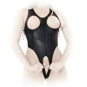Ledapol-racy real leather body crotchless with lacing in various colors - Picture 1 of 4