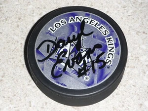 LOS ANGELES KINGS DARYL EVANS SIGNED HOCKEY PUCK - Picture 1 of 1
