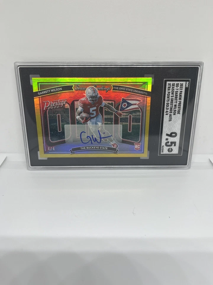 2022 Panini Prestige Garrett Wilson Season Greetings Rookie RC SGC 9.5 #SG7 4/4 - Image 1 of 3