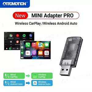 Ottomotion Wireless Carplay/Android Auto Adapter Navigation & Music, Plug & Play - Photo 1 sur 15