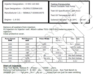 Common Rail Test Plans / Data for Hundreds of CR Injectors & Pumps - Via Email - Picture 1 of 4