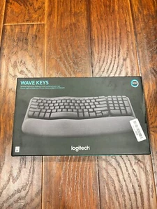 Logitech Wave Keys Kabellose Ergonomische Tastatur - Graphit, US Englisch - Bild 1 von 4