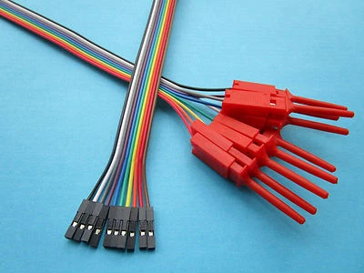 10 Strips 2.54mm 10P 1x10Pin Jumper wire Female to Flat Test Clip Ribbon Cable - Image 1 of 4