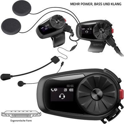 Sena Headset 5S Kommunikation Bike-2-Bike Intercom Bluetooth 5 HD-Lautsprecher