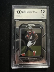 Dameon Pierce Panini Prizm Prizms Silver Rookie Card 2022 #322 Graded bccg 10 - Picture 1 of 2