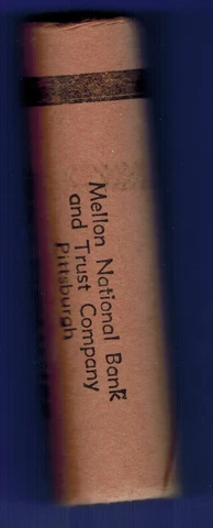 GEM BU ROLL 1953-D Lincoln Wheat Penny Roll 50 Coins Original MELLON BANK H/T Cover