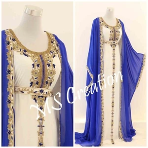 SALE! New Moroccan Dubai Kaftans Party Wear Dress Very Fancy Abaya Long Gown 93 - Picture 1 of 3