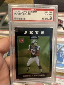 2008 Topps Chrome #TC219 Dustin Keller Psa 10 Pop 3 Rookie Card Jets - Picture 1 of 2