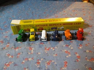 b. Vintage NIB Shackman Antique Replica Motor Cars 6 Diecast Metal Green is 3/4" - Picture 1 of 4