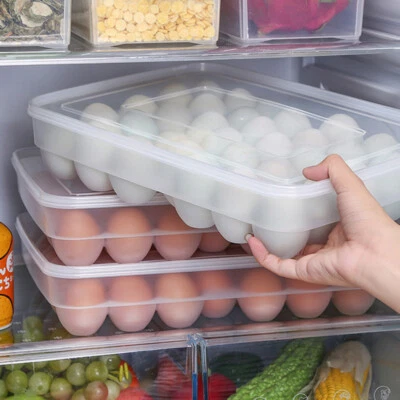 1*34 Grids Egg Storage Case Holder Box Eggs Container Tray For Fridge Freezer AU - Image 1 of 4