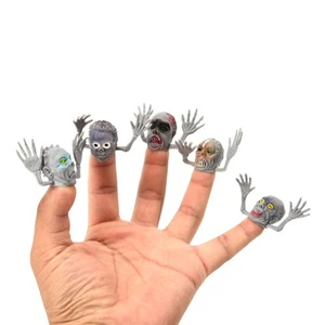 6 Pcs Soft Halloween Ghost Head Finger Toys Telling Story Puppets Hand Toys Kid - Picture 1 of 10