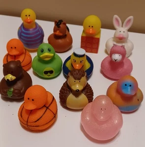 13 Gummienten für Jeep Ente Schwimmer Ente Badespielzeug Otter, Pferd - Bild 1 von 1