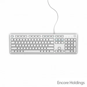 Dell 104 Keys Wired Keyboard - White - USB - US European - Qwerty - 1XNWP - Picture 1 of 1