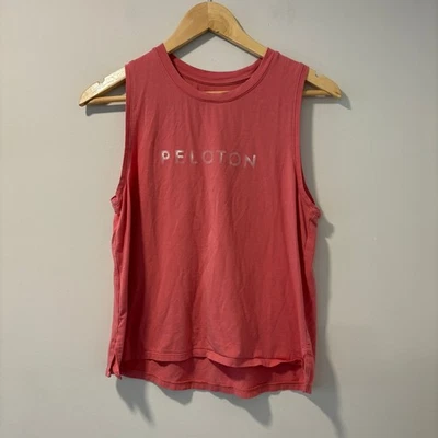 Camiseta sin mangas Peloton para mujer mediana rosa salmón sin mangas entrenamiento atlético Foto 1 de 4