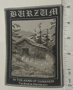 1BURZUM In The Arms Of Darkness Grey Border Woven Patch Black Metal - Picture 1 of 1