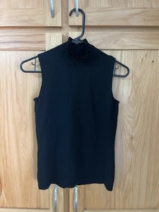 Gloria Vanderbilt Viskose Nylon ärmellos Mock Rollkragen Oberteil Shirt Damen SM - Bild 1 von 5