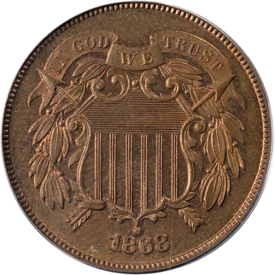 1868 Two (2) Cent Piece Proof PCGS PR64 RB Nice Eye Appeal Strong Strike - Image 1 of 4