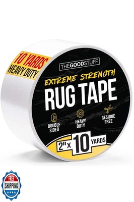 Double Sided Carpet Tape [2 Inch x 10 yd] Secure Area Rugs to Carpets, Lamina - Image 1 of 4