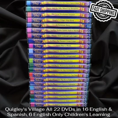 Quigley's Village All 22 DVDs in English & Spanish Children's Learning FAST SHIP - Image 1 of 4