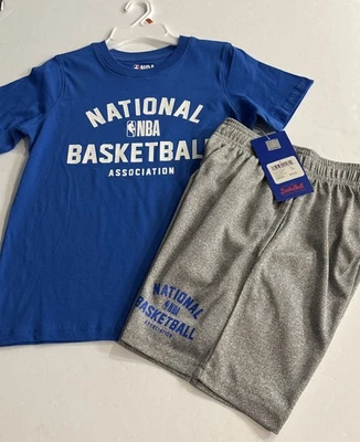 NBA  Boys 2 Piece Blue/Gray Short Set Size 8 Brand New‼️ - Image 1 of 4
