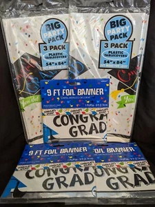 Graduation TableCloths and Banners Multicolored Rainbow - Picture 1 of 6